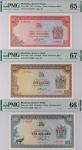 Reserve Bank of Rhodesia, $2, $5, $10, 1979, prefixes K/176, M/23, J/66, (Pick 39b, 401, 41a), in PM