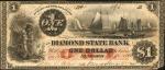 Seaford, Delaware. Diamond State Bank. February 25, 1866. $1. Very Fine.