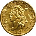1861 (1961) Confederate Cent. Bashlow Restrike. Breen-8014. Goldine. MS-68 (NGC).