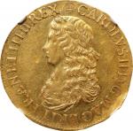 GREAT BRITAIN. Unite, ND (1660-62). London Mint; mm: crown/-. Charles II. NGC AU-58.