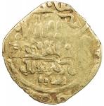 GREAT MONGOLS: Anonymous, ca. 1220s-1240s, AV dinar (3.39g), Bukhara, ND/DM, A-B1967, flipped over a