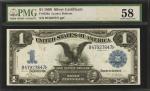 Fr. 226a. 1899 $1 Silver Certificate. PMG Choice About Uncirculated 58.