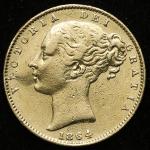 GREAT BRITAIN Victoria ヴィクトリア(1837~1901) Sovereign 1864 返品不可 要下見 Sold as is No returns Cleaned 洗浄 EF