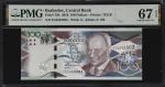 BARBADOS. Central Bank of Barbados. 100 Dollars, 2016. P-78b. PMG Superb Gem Uncirculated 67 EPQ.