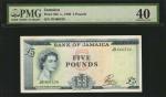 JAMAICA. Bank of Jamaica. 5 Pounds, 1960. P-52b. PMG Extremely Fine 40.
