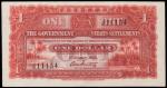 STRAITS SETTLEMENTS. Government of the Straits Settlements. $1, 1.1.1925. P-9a.