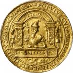 BOHEMIA. Joachimsthal. St. Isaiah/Jesus in Manger Gold Medallic 4 Ducats, 1552. PCGS Genuine--Tooled