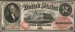Friedberg 45. 1875 $2 Legal Tender Note. PMG Choice Uncirculated 64. Serial Number 1.