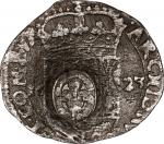 Edict of 1640 Counterstamped Douzain. Host Coin: France, Franche-Comté, Bourgogne, Philip IV of Spai