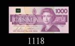 1988年加拿大银行1000元。八五九成新