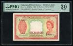 Malaya & British Borneo, $10, 21.3.1953, serial number A/6 316671, (Pick 3a), PMG 30, minor stains.