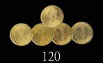 1958KN、59H年香港伊莉莎伯二世镍币一毫、68H两枚，共四枚MS64、65佳品1958KN & 59H Elizabeth II Nickel-Brass 10 Cents, 2pcs 1968
