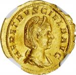HERENNIA ETRUSCILLA, WIFE OF TRAJAN DECIUS. AV Aureus (4.61 gms), Rome Mint, A.D. 250. NGC Ch AU, St