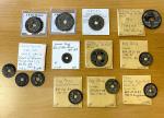 Group Lots - China，CHINA: QING: LOT of 13 cash coins, group of Qing dynasty coins including 7 coins 