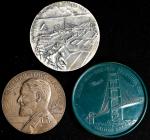 Lot of (3) Aviation-Themed Medals from U.S. Worlds Fairs in the 1930s.