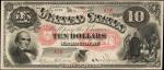 Friedberg 98. 1875 $10 Legal Tender Note. PMG Gem Uncirculated 65 EPQ. Serial Number 1.