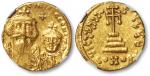 拜占庭帝国希拉克略王朝“康斯坦斯二世”皇帝像1苏勒德斯金币一枚