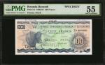 RWANDA-BURUNDI. Banque DEmission Du Rwantda Et Du Burundi. 100 Francs, 1960-62. P-5s. Specimen. PMG 