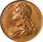 1760 Triumphs Everywhere Medal. By J. Dassier. Betts-427. Bronze. MS-62 BN (PCGS).