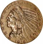 1914-S Indian Half Eagle. EF-45 (NGC).