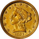 1857-D Liberty Head Quarter Eagle. Winter 21-N, the only known dies. EF-45 (PCGS).