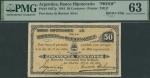 Banco Hipotecario, Argentina, proof 50 Centavos, Buenos Aires, 14th July 1891, this particular note 