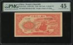 1949年中国人民银行第一版人民币100元「红轮船」，编号X II VIII 83547288，PMG 45