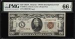 Fr. 2305. 1934A $20 Hawaii Emergency Note. PMG Gem Uncirculated 66 EPQ.