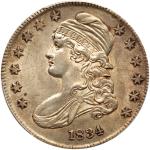 1834 Capped Bust Half Dollar. Small date and letters. PCGS MS61