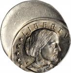 Undated Philadelphia Mint Anthony Dollar--Struck 35% Off Center--MS-65 (PCGS).