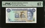 BERMUDA. Bermuda Monetary Authority. 1 Dollar, 1982. P-28b. PMG Superb Gem Uncirculated 67 EPQ.