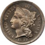 1882 Nickel Three-Cent Piece. Proof-66 (PCGS). CAC.