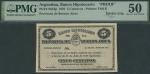 Banco Hipotecario, Argentina, proof 5 Centavos, Buenos Aires, 14th July 1891, this particular note w