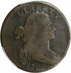 1796 Draped Bust Cent. S-103. Rarity-4. LIHERTY Error. VG-10 (PCGS).