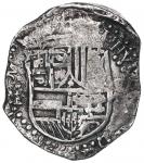 Potosi, Bolivia, cob 8 reales, Philip III, assayer T, quadrants of cross transposed, Grade 1, ex-Heb