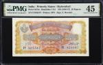INDIA - PRINCELY STATES. Government of Hyderabad. 10 Rupees, ND (1946-47). P-S274e. Jhun&Rez 7.9.5. 