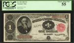 Fr. 351. 1891 $1 Treasury Note. PCGS Choice About New 55.