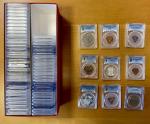 Group Lots - Mixed Worldwide. WORLDWIDE: LOT of 64 coins, all encapsulated by PCGS (except a few of 