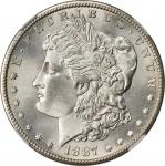1887-S Morgan Silver Dollar. MS-64 (NGC).