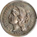 1876 Nickel Three-Cent Piece. Proof-63 (PCGS).