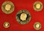 1967年突尼斯精製套币五枚一组。BRILLIANT PROOF.