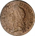 IRELAND. Gun Money 1/2 Crown, 1690 (May). Dublin Mint. NGC MS-62.