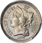 1873 Nickel Three-Cent Piece. Open 3. MS-65 (PCGS).