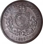 BRAZIL. 50, 100 & 200 Reis Patterns Struck in Wood, 1886. NGC MS-65 to MS-66.