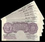 Bank of England, Kenneth Oswald Peppiatt (1934-1949), 10 shillings (6), ND (1940), serial number pre