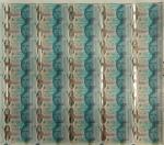 Bank of Scotland, a sheet of 40 polymer £100, 16 August 2021, serial number FM 000000, green, Sir Wa