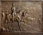 ROMANIA. 40th Year of Reign of Carol I Bronze Plaque, 1906. UNCIRCULATED.
