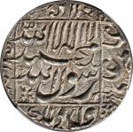 AH1053年印度1卢比。苏拉特铸币厂。INDIA. Mughal Empire. Rupee, AH 1053 Year 17 (1644). Surat Mint. Muhammad Shah J