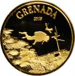 GRENADA. 10 Dollars, 2018. PCGS PROOF-70 Deep Cameo Gold Shield.
