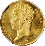 NETHERLANDS. 10 Gulden, 1840. Utrecht Mint; privy mark: lis. William I. NGC MS-65.